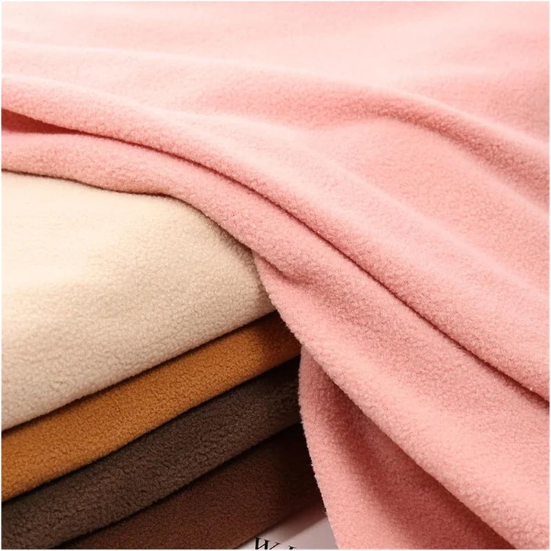 Thickened Polar Fleece Fabric Single Sided Short Plush Cloth DIY Material Outerwear Jackets Lining Hoodie(Color 7,50x160cm) - Image 3