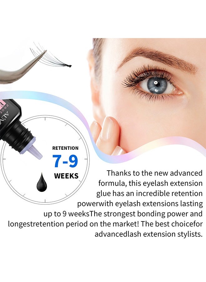 Elaimei Eyelash Extension Glue，Professional Lash Extension Glue for Strong Bond and High Flexibility Ultra Hold Instant Dry Low Fume and Extra Strong Black Adhesive Lash Bond Lash Glue  - Image 4