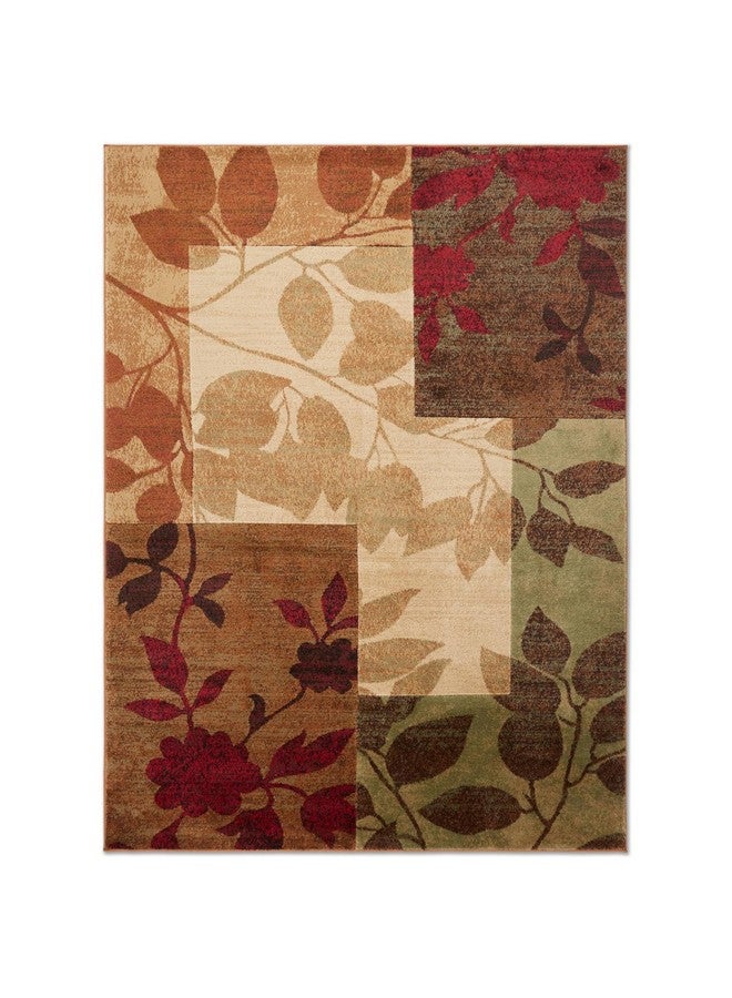 Home Dynamix Tribeca Amelia Modern Area Rug | 39" X 55" Rectangle | Beige/Green/Red - Image 1