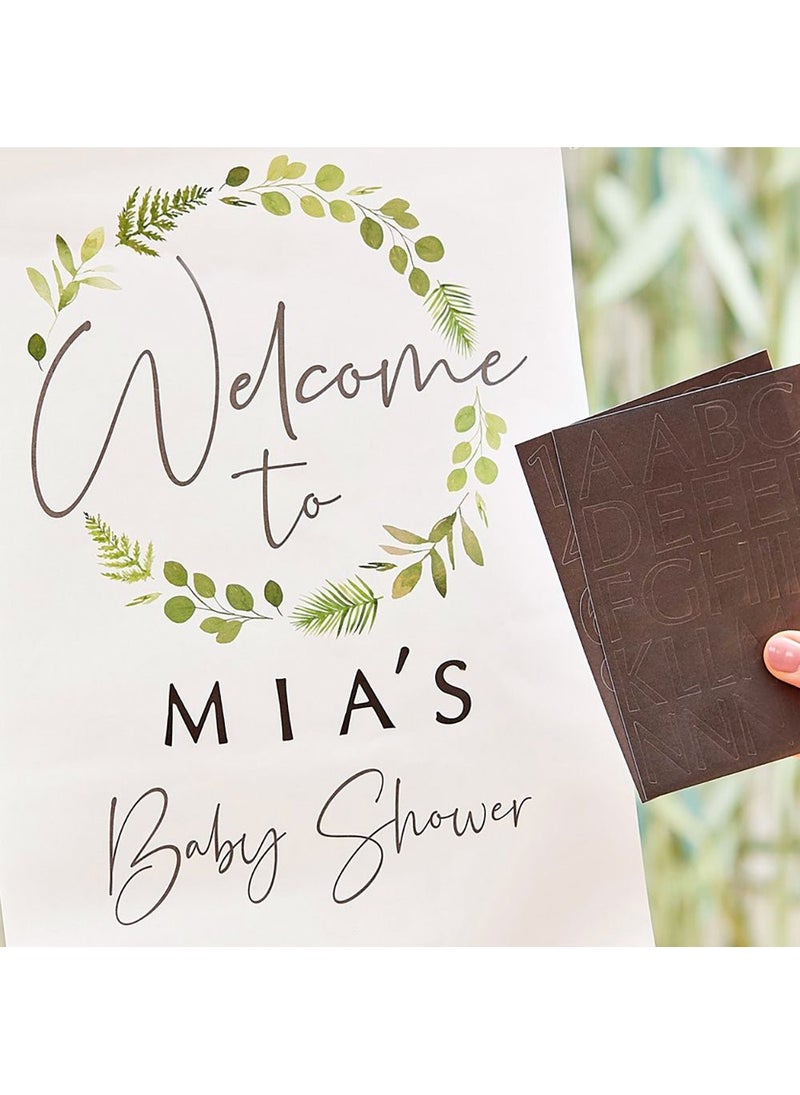 Ginger Ray Welcome Baby Shower Sign DIY White Wood 25x40cm Set - Image 3