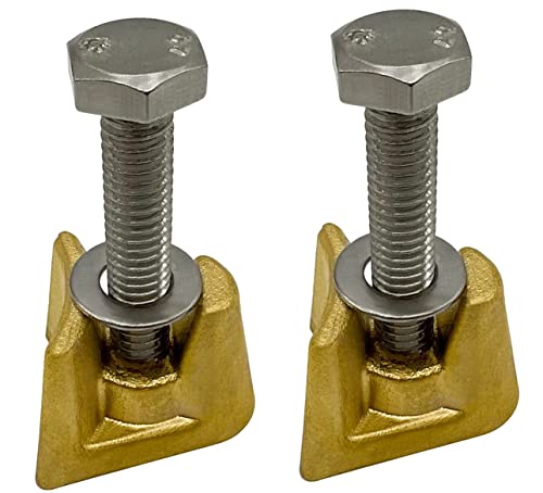 Poolzilla 2 Pack Bronze Wedge Assembly for 4" Rail Anchors - (1) Wedge, (1) Bolt & (1) Washer, for Pool Ladders - Image 2