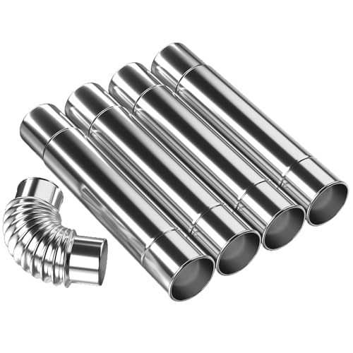 AVOFOREST Chimneys Pipe AVOFOREST 5 Pcs Diameter 236Stainless Steel Stove Chimneys Durable Chimney Pipe Kit - Image 1