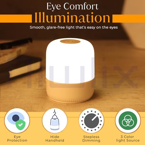 Niwlix Touch Control Night Light Adjustable Brightness Dimmable Table Lamp for Bedroom, Living Room, and Study Bedside Table Lamp for Baby Kids-Plastic,LED,White - Image 4