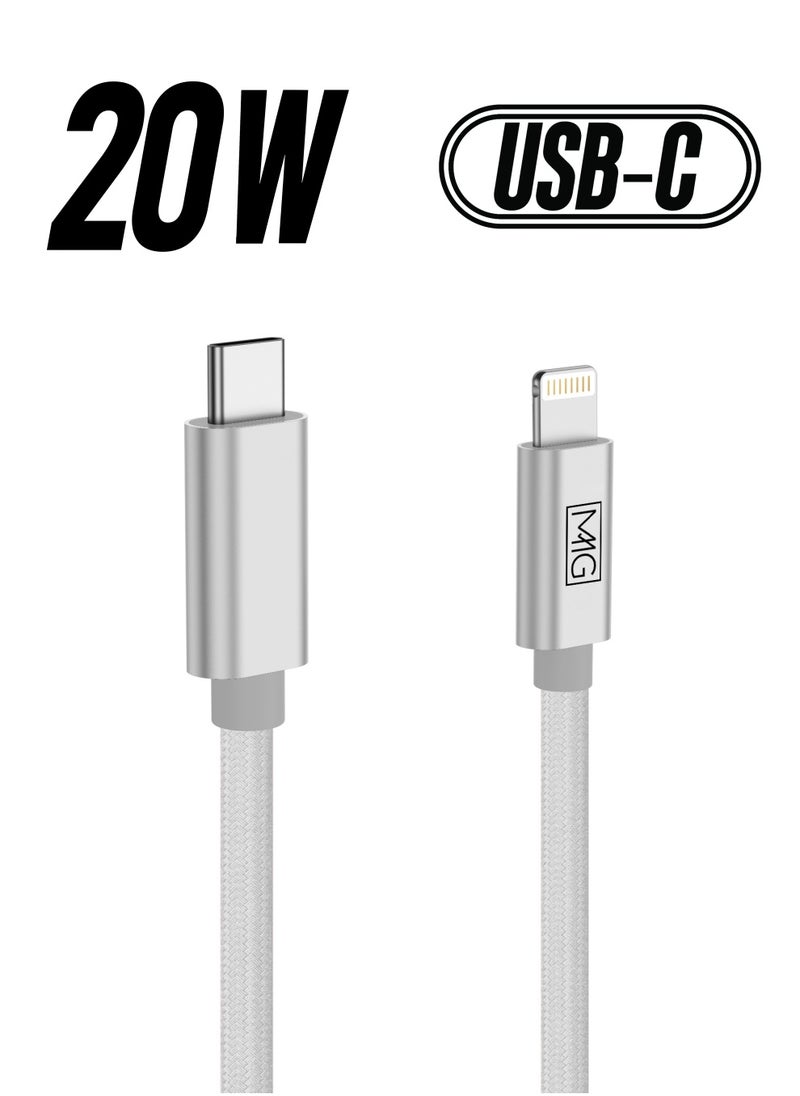 MMG iPhone Charger Cable 2M [MFi Certified] USB C to Lightning Cable Fast Charging braided Power Delivery PD 20W iPhone Cable for iPhone 14/14 Pro/14 Plus/14 Pro Max, iPad Pro, iPhone 8-13 All Series  - Image 1