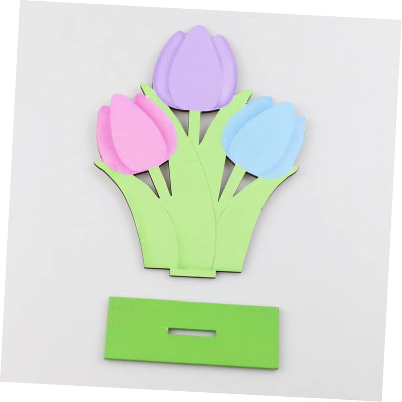 Delicate Wooden Desktop Ornament Easter Home Decor For Bedroom Office Tabletop Gift - Image 5