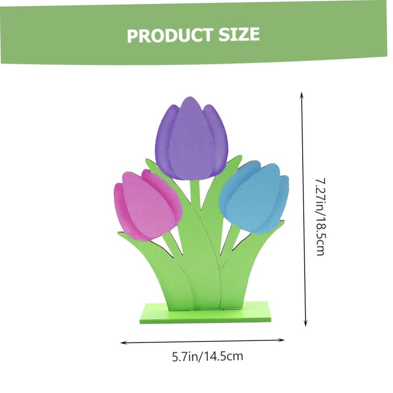 Delicate Wooden Desktop Ornament Easter Home Decor For Bedroom Office Tabletop Gift - Image 3