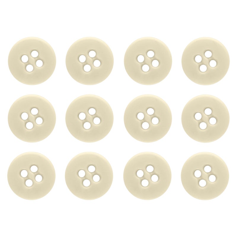 ButtonMode Suspender Brace Pant Buttons Set Includes 1Dozen Pants Buttons Measuring 17mm Slightly More Than 58 Inch Off White Cream 12Buttons