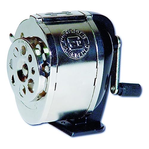 Charles Leonard Mountable Heavy Duty Steel Pencil Sharpener with Multi Size Pencil Holes (8 Sizes), Silver (89508) - Image 4
