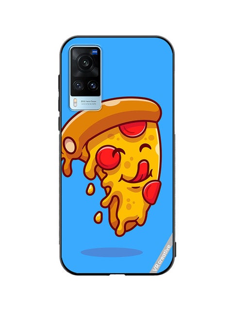 Protective Case Cover For Vivo X60 Pizza Design Multicolour