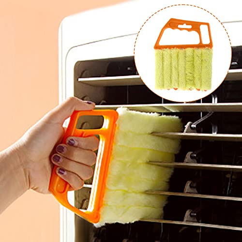 mwellewm 2Pcs Window Venetian 7 Finger Dusting Cleaner Tool and 1Pc Window Blind Cleaner Duster Brush Hand-Held Window Shutters Venetian Shades Brush for Air Conditioner Duster Dirt - Image 3