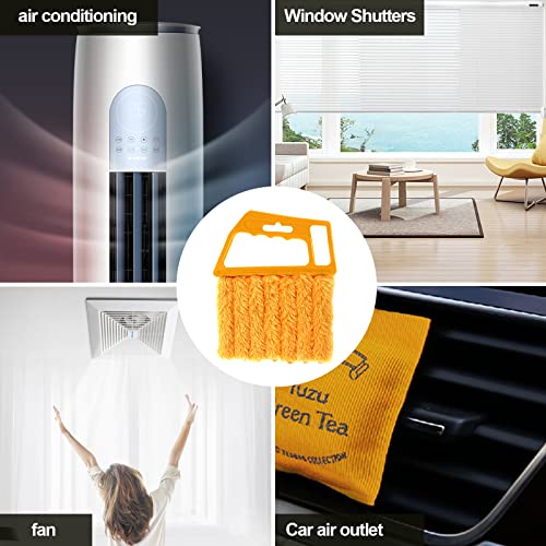 mwellewm 2Pcs Window Venetian 7 Finger Dusting Cleaner Tool and 1Pc Window Blind Cleaner Duster Brush Hand-Held Window Shutters Venetian Shades Brush for Air Conditioner Duster Dirt - Image 4