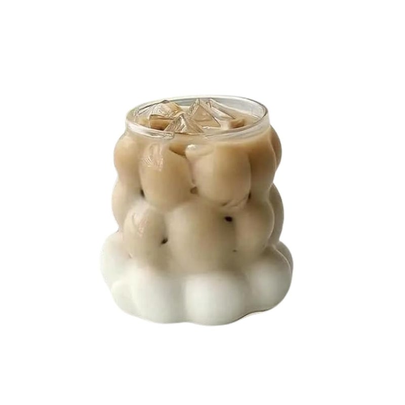 Drinking Bubble Glass Beer Glasses Bubble Shaped Glass Cups, Tumbler for Cold Coffee, Smoothies, Juice, Soda, Any Drink 350 mL - Image 1