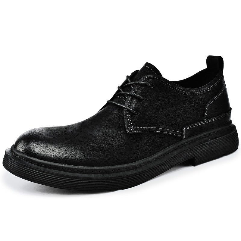 Large Size Formal Men'S Leather Boots Autumn New Mid-Top Work Boots Martin Boots Large Size Chelsea Leather Boots - Image 1