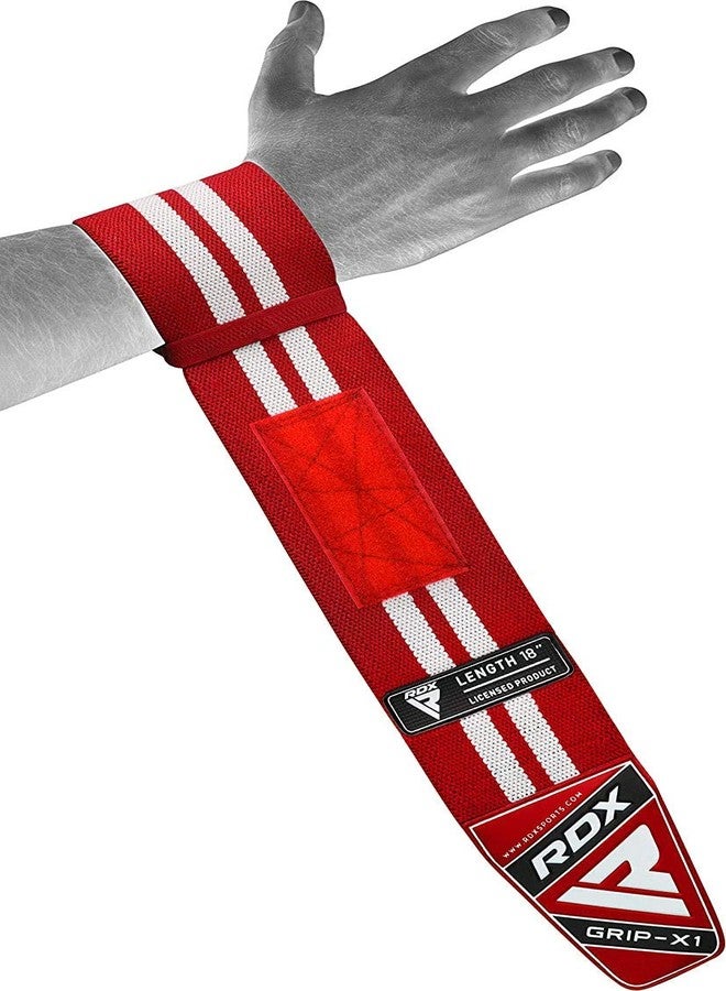 RDX Weight Lifting Wrist Support Wraps, 36” 24” 18” Professional Grade Elasticated Cotton Straps, Gym Fitness Workout Strength Training Bodybuilding Powerlifting Deadlifting Calisthenics, Men Women - Image 4