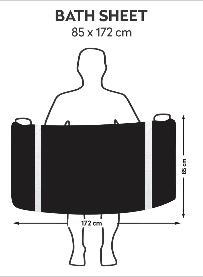 Donetella Premium 100 % Combed Cotton 1-Pcs Bath Sheet (85 X 172 CM) 600 GSM Large Towel, Highly Absorbent, Quick Dry,Best Towel for Bathroom, Spa And Hotel,White