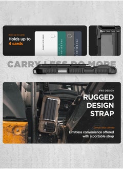 VRS Design VRS Design Damda Glide Ultimate iPhone 16 Pro MAX Case Cover Wallet with Semi Automatic Credit Card Holder Slot [4 Cards] & Camera Lens Protector Kickstand [STRAP included] - Black  - Image 4