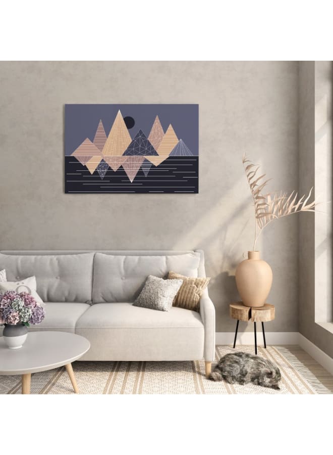Home Gallery Triangles colorful in an abstract geometric style Printed canvas wall art 120x80 cm - Image 3