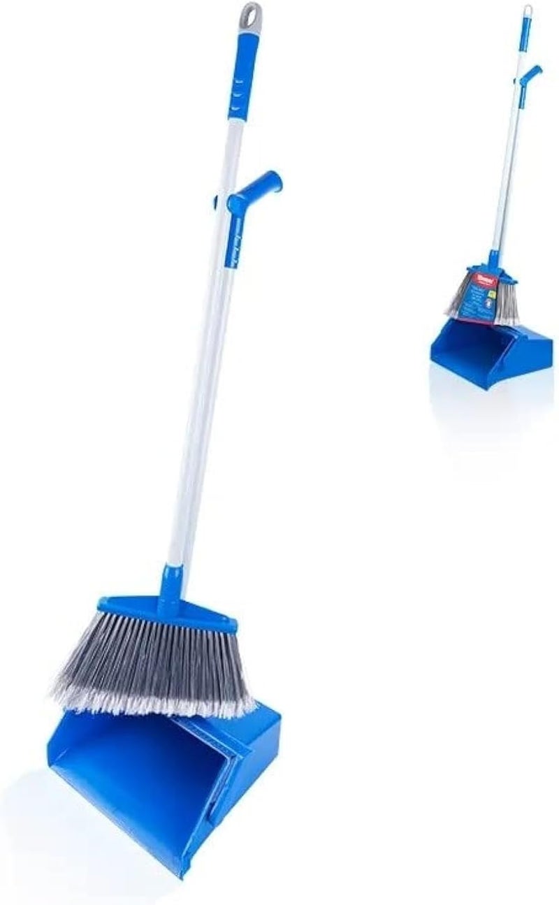 Kleaner Foldable Broom and Dustpan Set with Long Handle Wind-Proof Blue 30 * 28 12cm GSC009 - Image 1