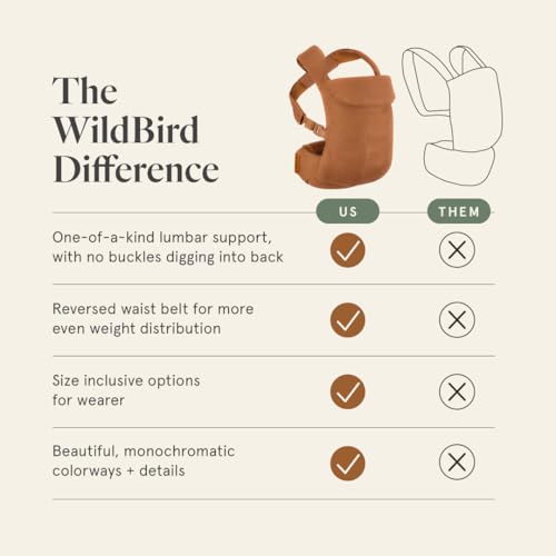 WildBird - Aerial Buckle Carrier - 2-24 Months - Large (L-4XL) Acadian - Front or Back Carry - Cross Straps, Lumbar Support, Headrest - Hip Healthy - Baby Carrier - Baby Essentials - New Mom Gifts - Image 5