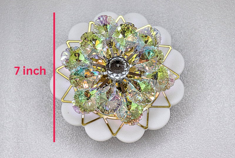 swanart 10 Watts Chandelier & Wall Light Multicolour, Round(Corded Electric, Crystal) (‎Design 1) - Image 2
