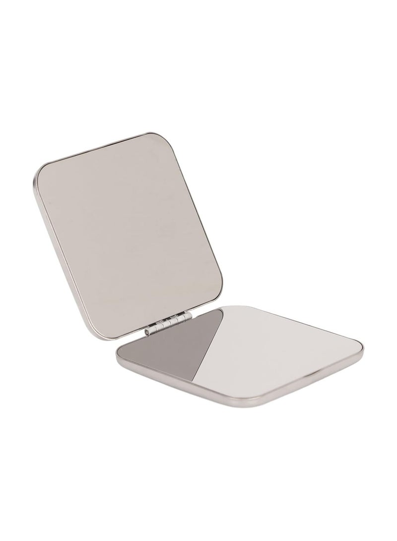 مرآة سفر صغيرة، تصميم قابل للطي، مرآة جيب إنتاج مصغرة صورة واضحة للجيب لحزمة السفر (مربع) - Image 1