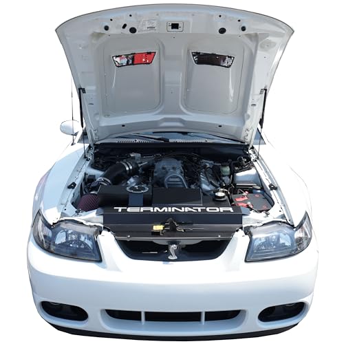 Redline Tuning 21-11014-01 Hood QuickLIFT System Compatible with Ford Mustang 1999-04 (Black Progressive-rate Struts & Silver Zinc-Plated Hardware) - Image 5