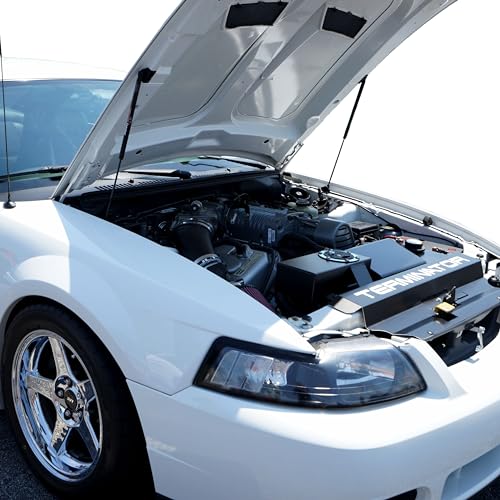 Redline Tuning 21-11014-01 Hood QuickLIFT System Compatible with Ford Mustang 1999-04 (Black Progressive-rate Struts & Silver Zinc-Plated Hardware) - Image 4