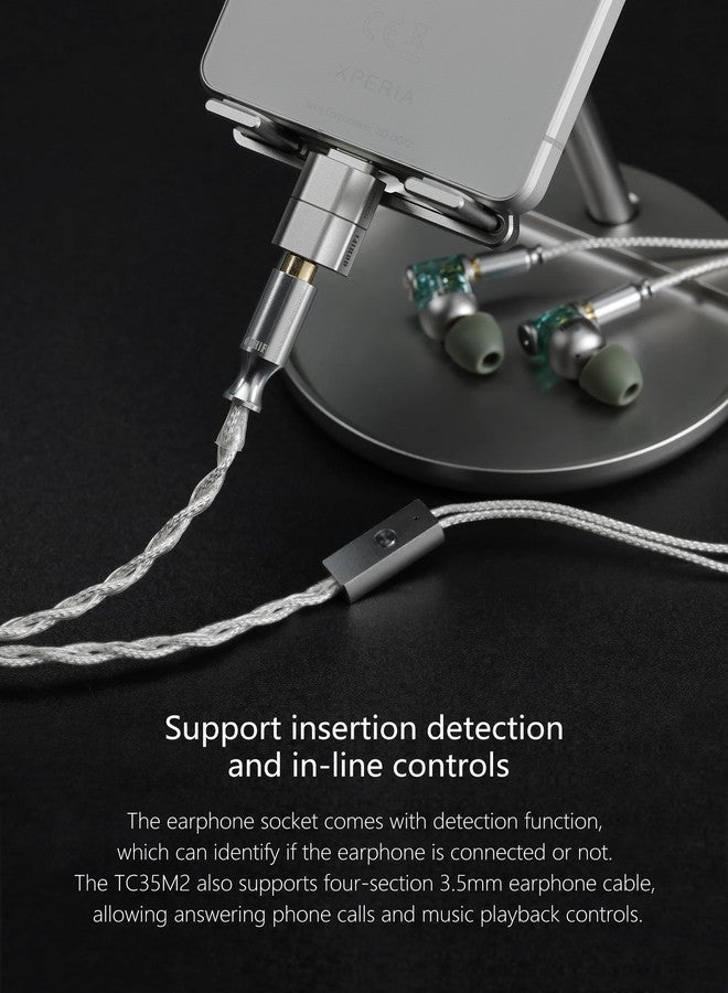 DD محول DD ddHiFi TC35M2 USB-C إلى 3.5mm DAC & AMP كامل الميزات الجيل الثاني مع شرائح مستقلة لفك التشفير والتضخيم - Image 4