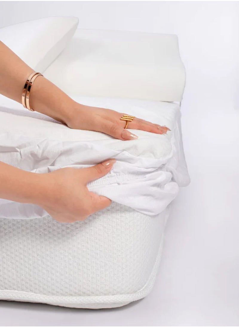 Art Comfort Waterproof Mattress Protector – Premium Cotton, Hypoallergenic, Breathable, Ultra-Soft, Fitted Sheet Design to Fit All Mattresses – Protects Against Spills, Stains, Dust Mites, and Allergens.  - Image 2