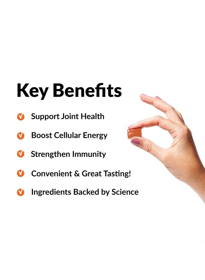 Force Factor Better Turmeric Joint Support Supplement for Extra Strength Joint Health, Featuring HydroCurc Turmeric Curcumin with Black Pepper for Superior Absorption, Fruit Splash, 60 Soft Chews - Image 1