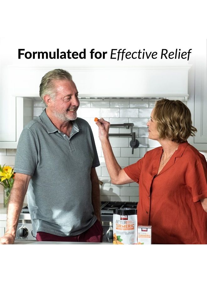 Force Factor Better Turmeric Joint Support Supplement for Extra Strength Joint Health, Featuring HydroCurc Turmeric Curcumin with Black Pepper for Superior Absorption, Fruit Splash, 60 Soft Chews - Image 3