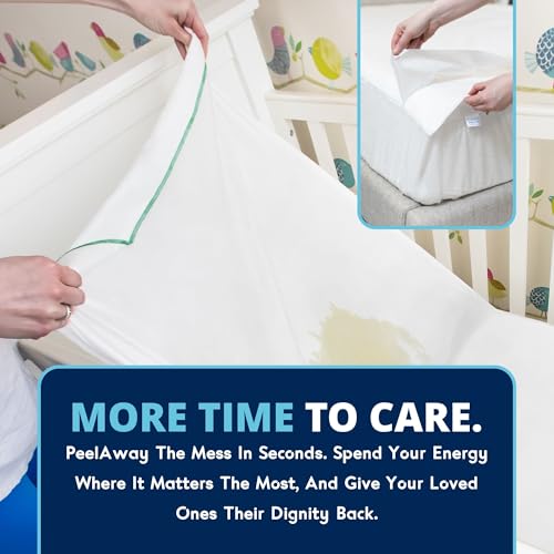 Peelaways Waterproof Disposable Bed Sheets – As Seen On Shark Tank | 5-Layer Absorbent Wellness Sheets for Elderly, Homecare, Hospital Use and Travel - Image 5