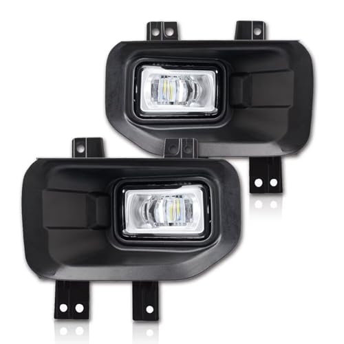 wideep Premium LED Fog Light Assemblies with Bracket For F150 2015-2017 Ford, Upgrade Replacement Fog Lamp Assembly Kit with Bezels and Housing, 300% Brighter than Halogen, IP67 DC 12V, 2Pcs, FL3Z-15200-A - Image 1