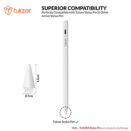 Tukzer 5-Replacement Tip Compatible with Tukzer Stylus Pen for iPad Palm Rejection, 2nd Gen Compatible for (2018-2021) iPad 6/7/8/9 Gen; iPad Pro(11/12.9") iPad Mini (5,2021) iPad Air 3rd Gen(TZ-TIP1) - Image 2