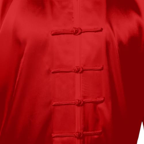 Andux Chinese Traditional Tai Chi Uniforms Kung Fu Clothing Unisex SS-TJF01 (Red, L) - Image 5