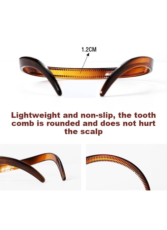 Ant - 3Pcs Sunglasses Headbands, Flex No Pressure Headbands, Effortless Plastic Teeth Comb Headbands, Skinny Hair Bands, Plastic Hair Loop, Hair Accessories for Glasses Wearers, Women and Girls - Image 1