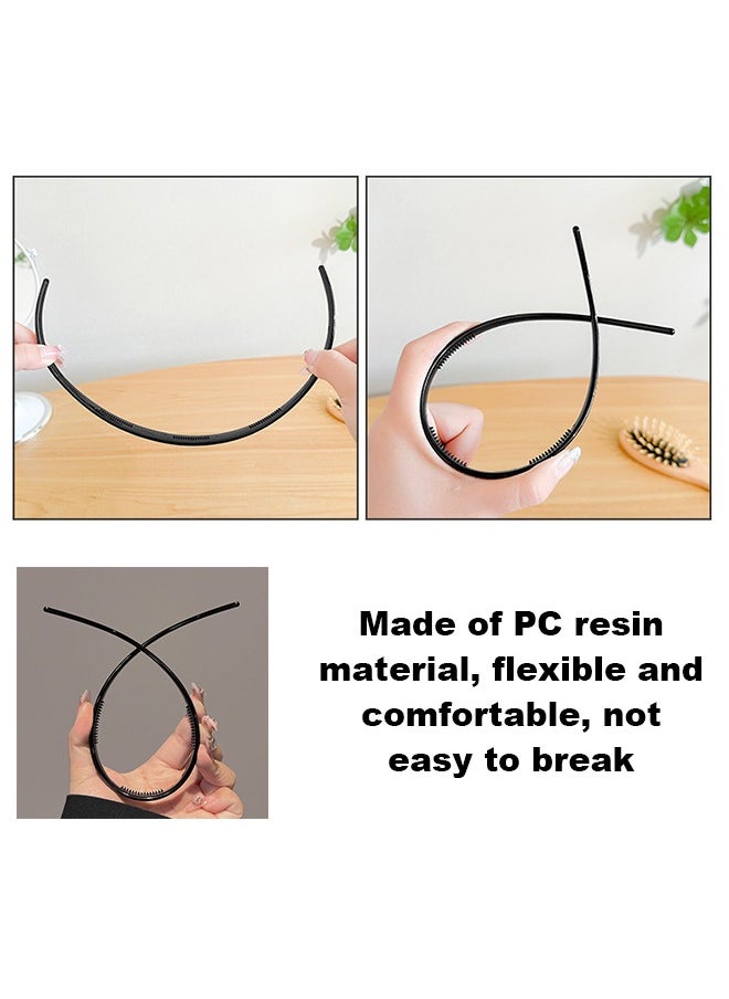 Ant - 3Pcs Sunglasses Headbands, Flex No Pressure Headbands, Effortless Plastic Teeth Comb Headbands, Skinny Hair Bands, Plastic Hair Loop, Hair Accessories for Glasses Wearers, Women and Girls - Image 1