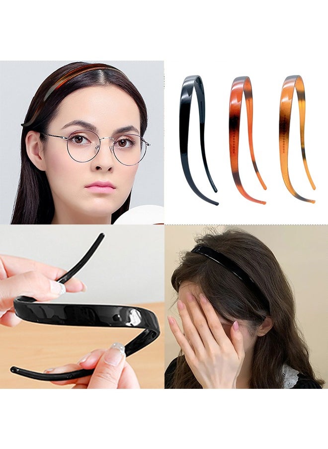 Ant - 3Pcs Sunglasses Headbands, Flex No Pressure Headbands, Effortless Plastic Teeth Comb Headbands, Skinny Hair Bands, Plastic Hair Loop, Hair Accessories for Glasses Wearers, Women and Girls - Image 1