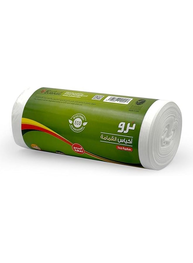 Tru Garbage Bags Roll White, 10 Gallon, 54x60cm, Small (Office bins) - 30 Bags white - Image 4
