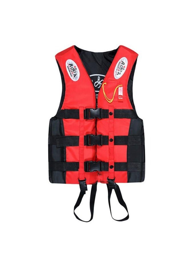 REBENUO Life Jacket Safety Vests Water Suit Kayak Boating Swimming Surfing Drifting Gear Size {XL} .75 to 100 Kg(red) - Image 1