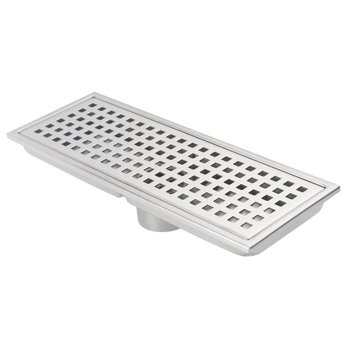 12 INCH RECTANGULAR SHOWER FLOOR DRAIN CAN BE DETACHABLY INSERTED INTO THE MESH GRILLE COVER SUS304 STAINLESS STEEL BRUSHED GOLD