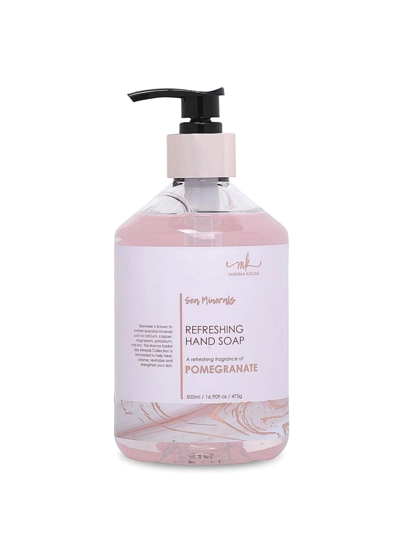 Manna Kadar - Manna Kadar Beauty Dead Sea Minerals Refreshing Hand Soap Pomegranate  Cleans Away Dirt UltraMoisturizing Lather Leave Hands Feeling Fresh  Renewed Gentle Seawater Contains Essential Minerals - Image 1