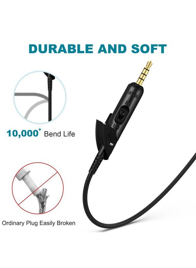 Sqrmekoko Audio Cable Cord for Bose Quietcomfort 15 QC15 Noise Canceling Headphone - Image 3