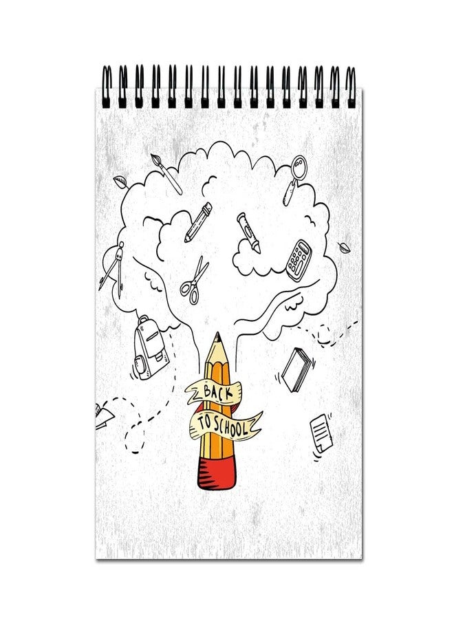 VPRINT QUALITY Vprint BACK TO SCHOOL WHITE Spiral Wiro Unruled Blank Pages Notebook Diary Journal Drawing Book - Potrait A4 (Size 8x11) - Image 2