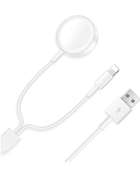 Update Version Smart Watch Charger Wireless USB 3.9 ft/1.2 m Charging Cable for Watch Series SE/8/7/6/5/4/3/2/1 & Phone 14/13/12/11/Pro/Max/XR/XS/XS Max/X