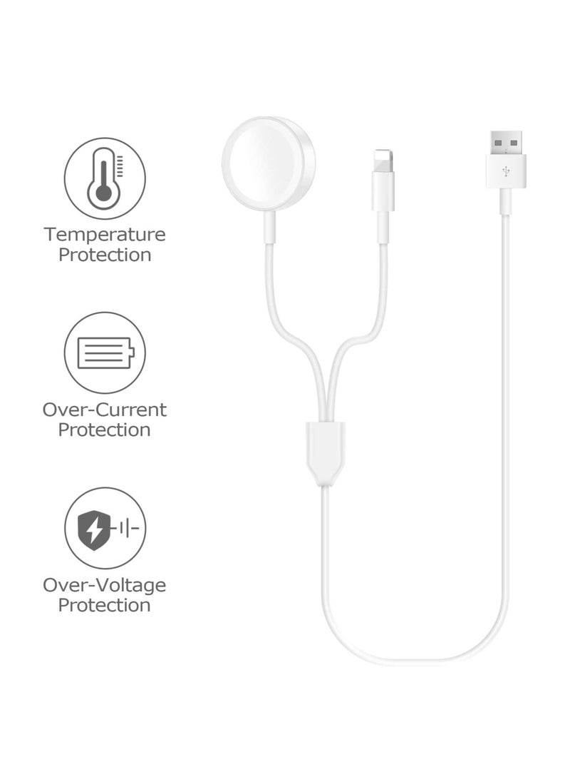 Generic - Update Version Smart Watch Charger Wireless USB 3.9 ft/1.2 m Charging Cable for Watch Series SE/8/7/6/5/4/3/2/1 & Phone 14/13/12/11/Pro/Max/XR/XS/XS Max/X - Image 1
