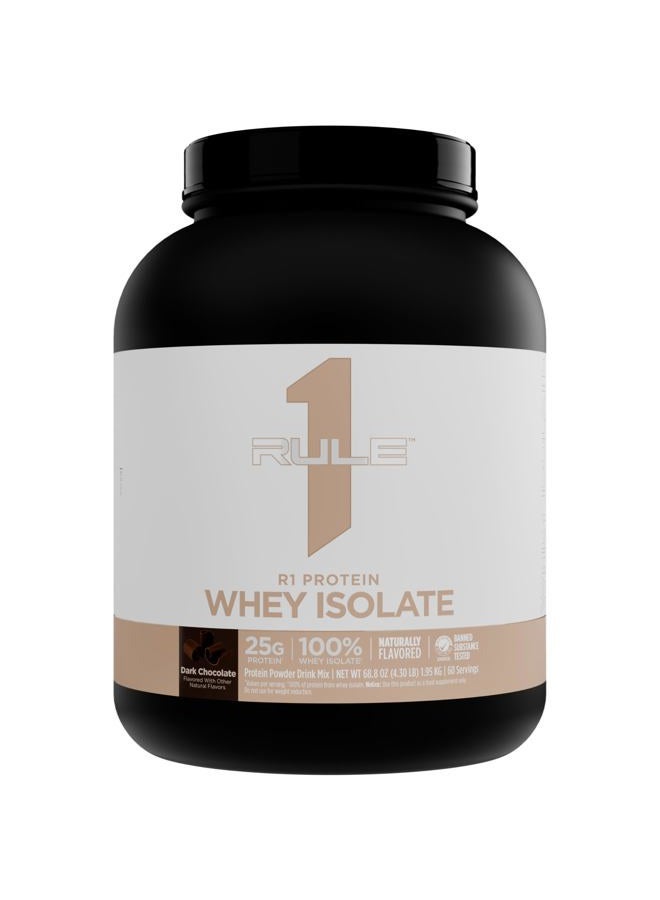 Rule1 Rule One R1 Protein Naturally Flavored, Dark Chocolate – 1950 g - Image 1