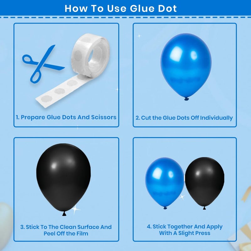 1iAM Happy Father's Day Decoration Item Pack of 9 | 7pcs 16" "BEST DAD" & 1pc 32" Moustache Foil Balloons, 1pc Glue Dots | Surprise Fathers Day Party Items | Father's Birthday Decoration Items - Image 4