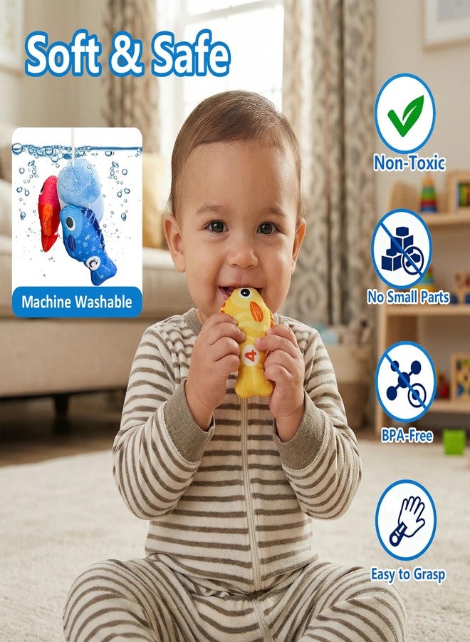 COUOMOXA Montessori Toys for 1 Year Old Baby: 22PCS Cloth Fishing Game with Stacking Cups - 6-12-18 Months Toddler Color Sorting Learning Toy Indoor Outdoor Play for Age 1 2 3 Boy Girl - Image 5