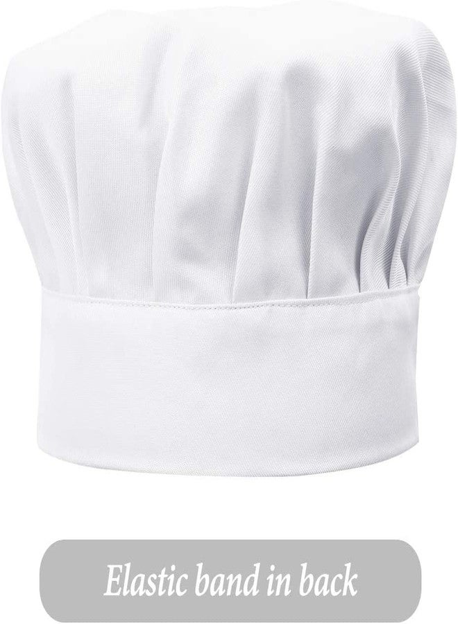 ALIPOBO Bib Aprons Set for Women and Men, Kitchen Chef Apron with 2 Pockets and 40" Long Ties, Plus Size Adjustable Apron and Hat for Cooking - 32" x 28" - White - Image 5